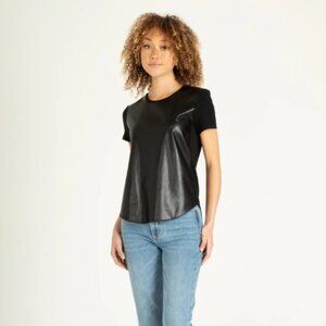 Elaina Short Sleeve Black Top - Another Love
